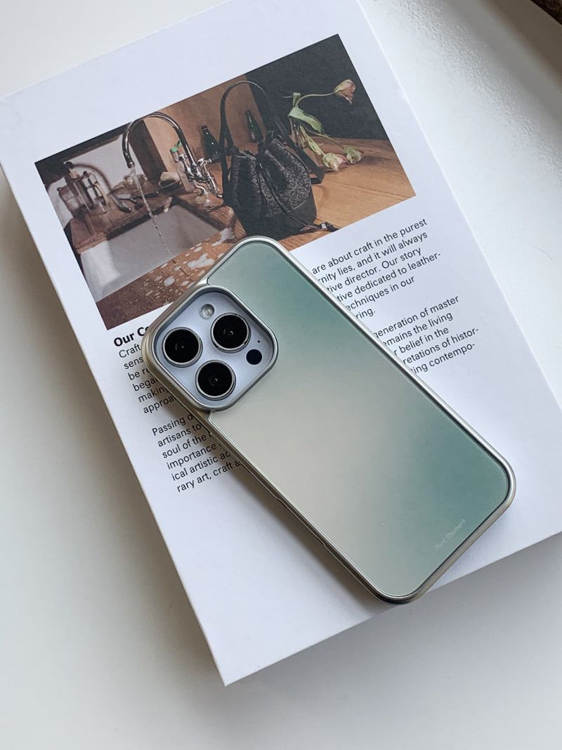 [MADE]フォレスト シルバーエポキシバンパー iPhoneケース