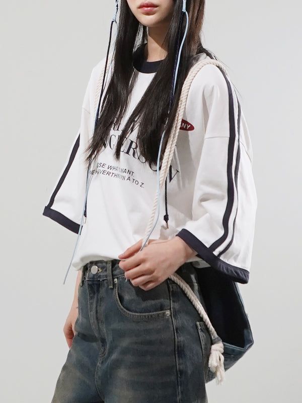 (UNISEX) Denim Rope String Gymsack