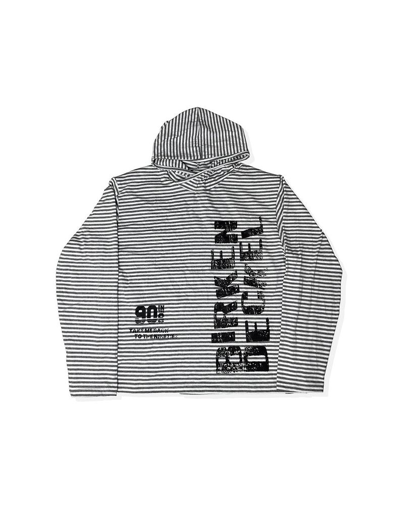 River Fingerhole Stripe Hoodie