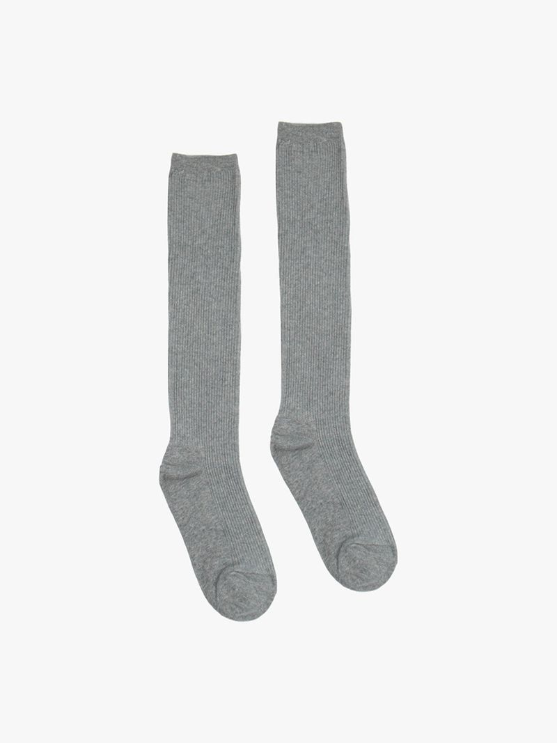 [2PAIRS 1SET] RIBBED KNEE SOCKS