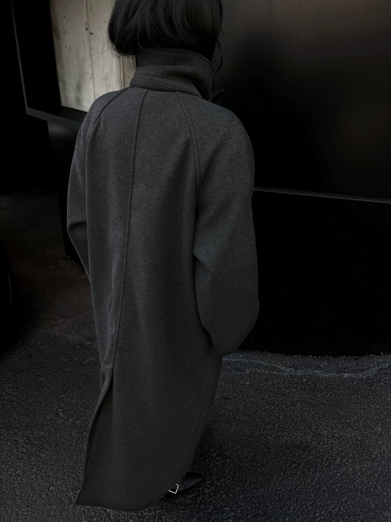 city high neck long coat (2color)