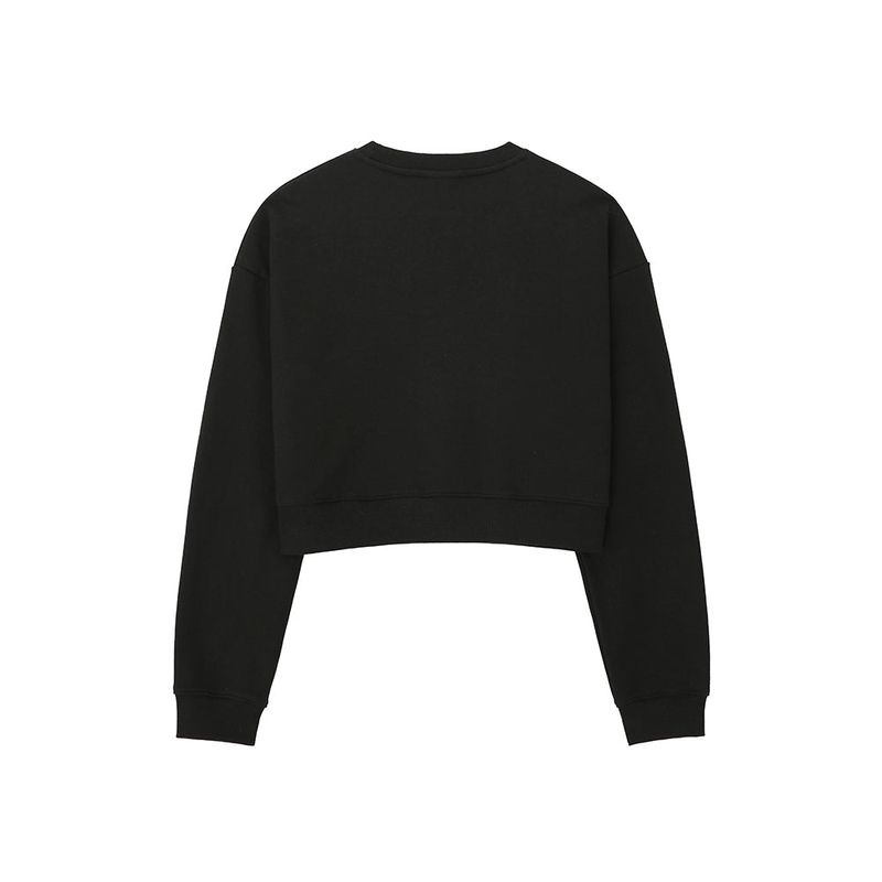 0 9 Ren crop sweatshirt - BLACK