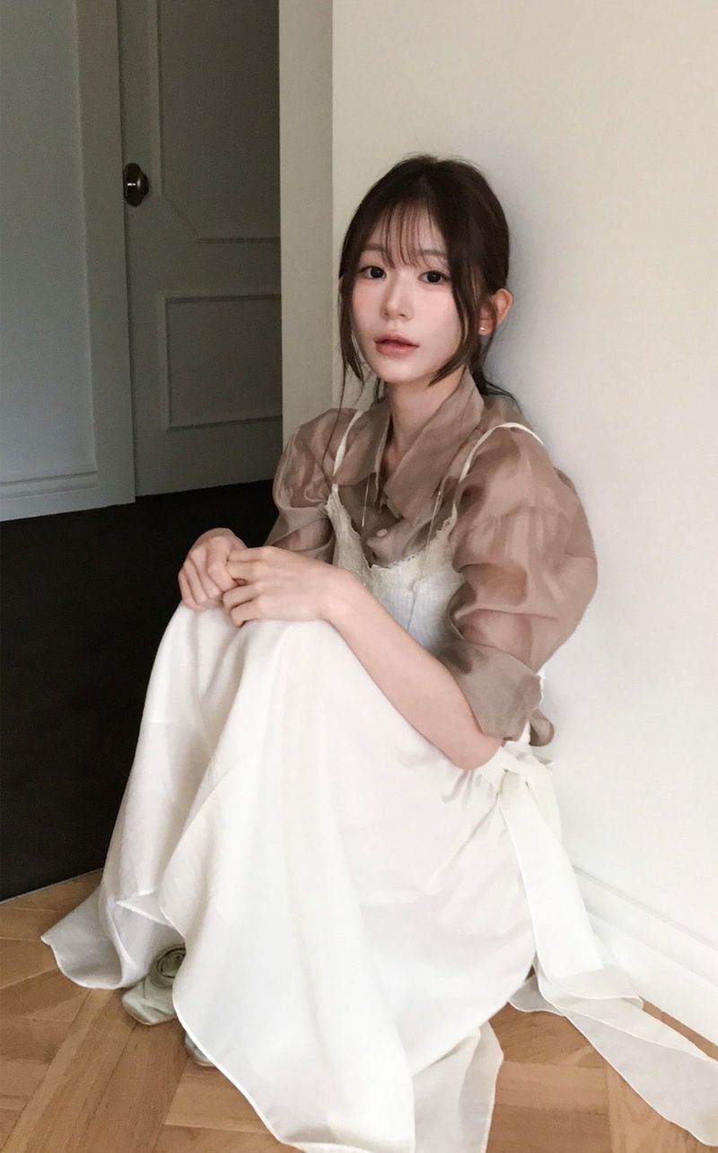 laurel low wrap chiffon midi flare sk