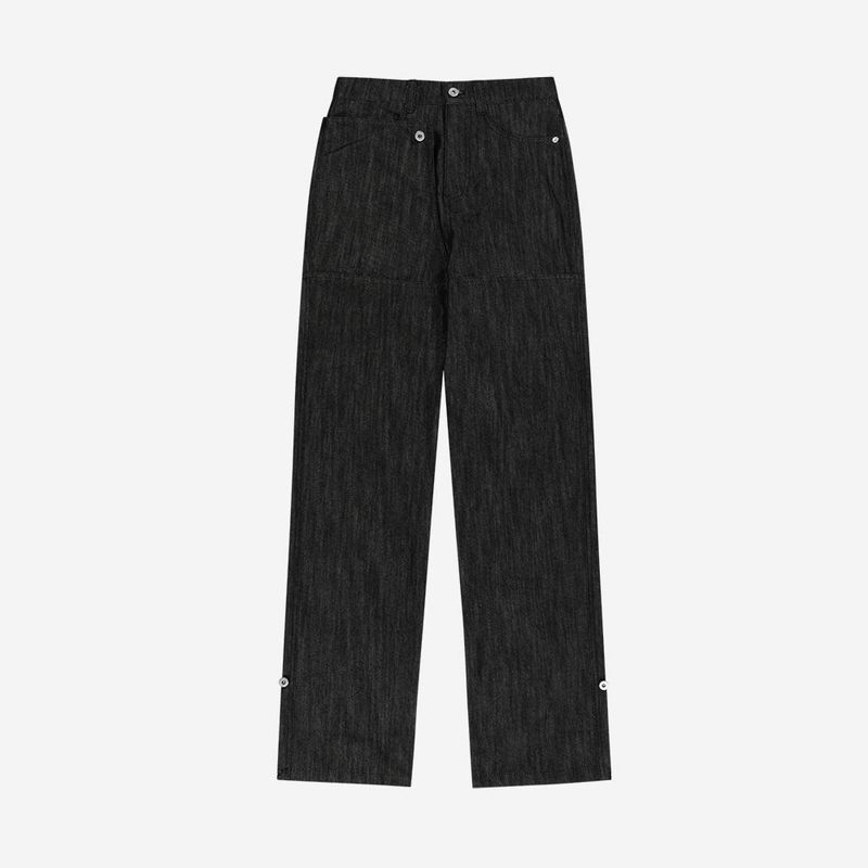 Metal Denim Pants / Black
