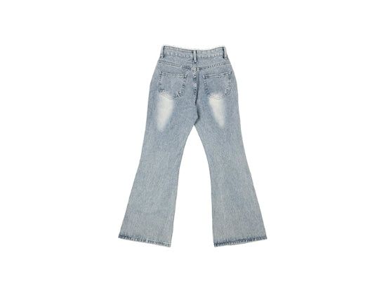 Naon Lace Washing Bootcut Denim Pants