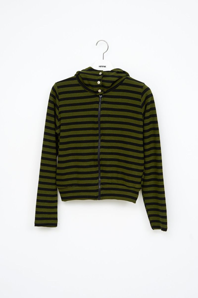 (W) Moor Striped Hooded Jacket (3color)