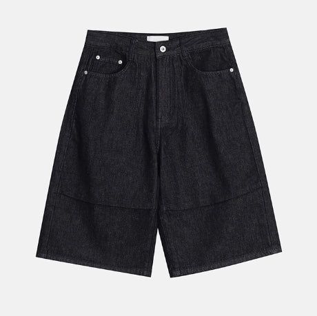 Lowd Adjust Wide Denim Bermuda Pants