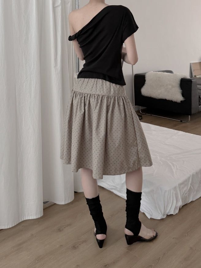 Tib Dot Midi Skirt