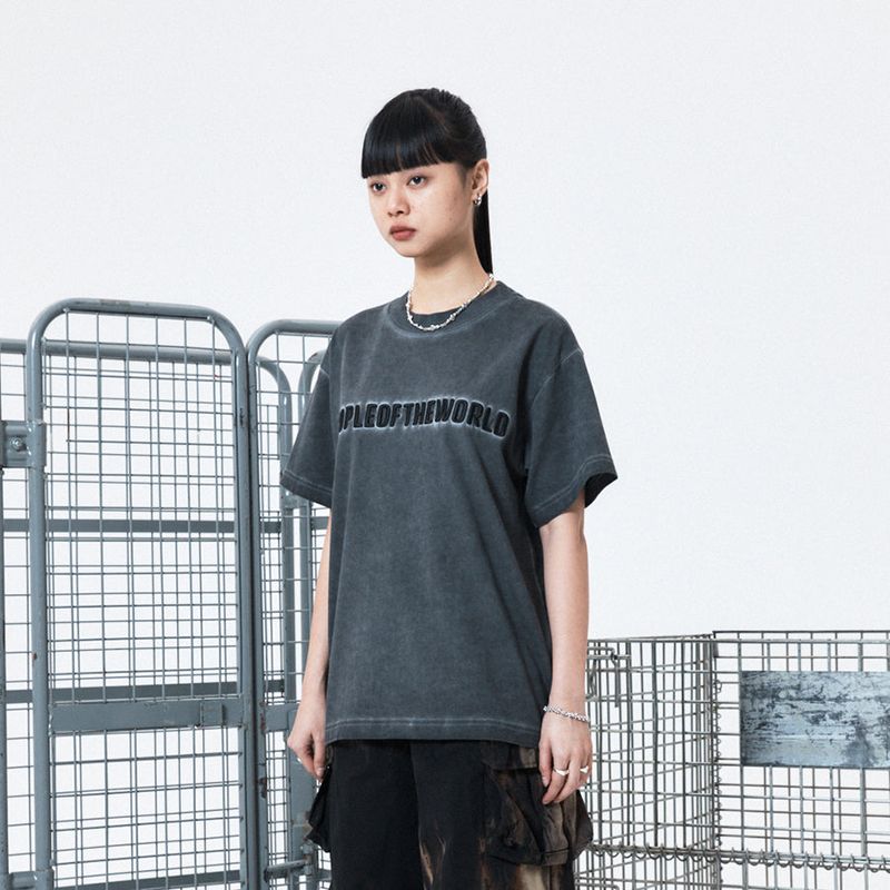 PEOPLEOFTHEWORLD(ピープルオブザワールド)の「Luna Washing Ambroid T-shirt(Tops)」