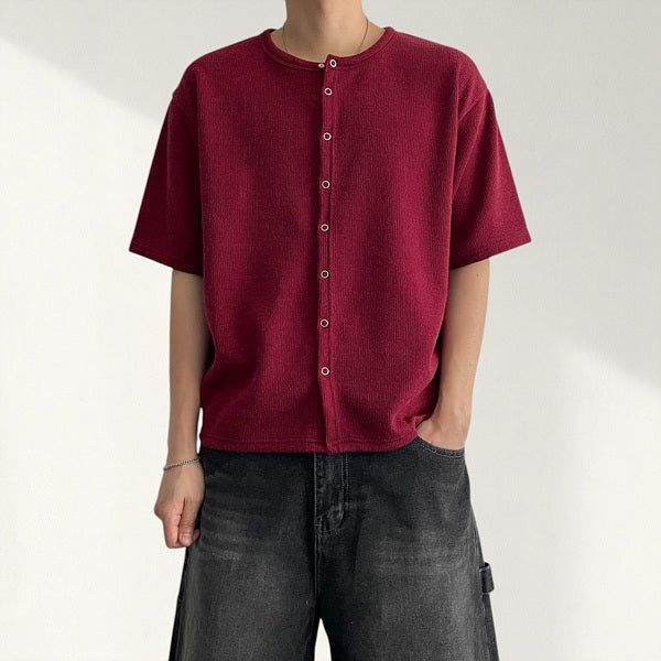 voarc（ボアク）の「Dir Snap Knit Short Sleeve Cardigan (5color)（Tops）」