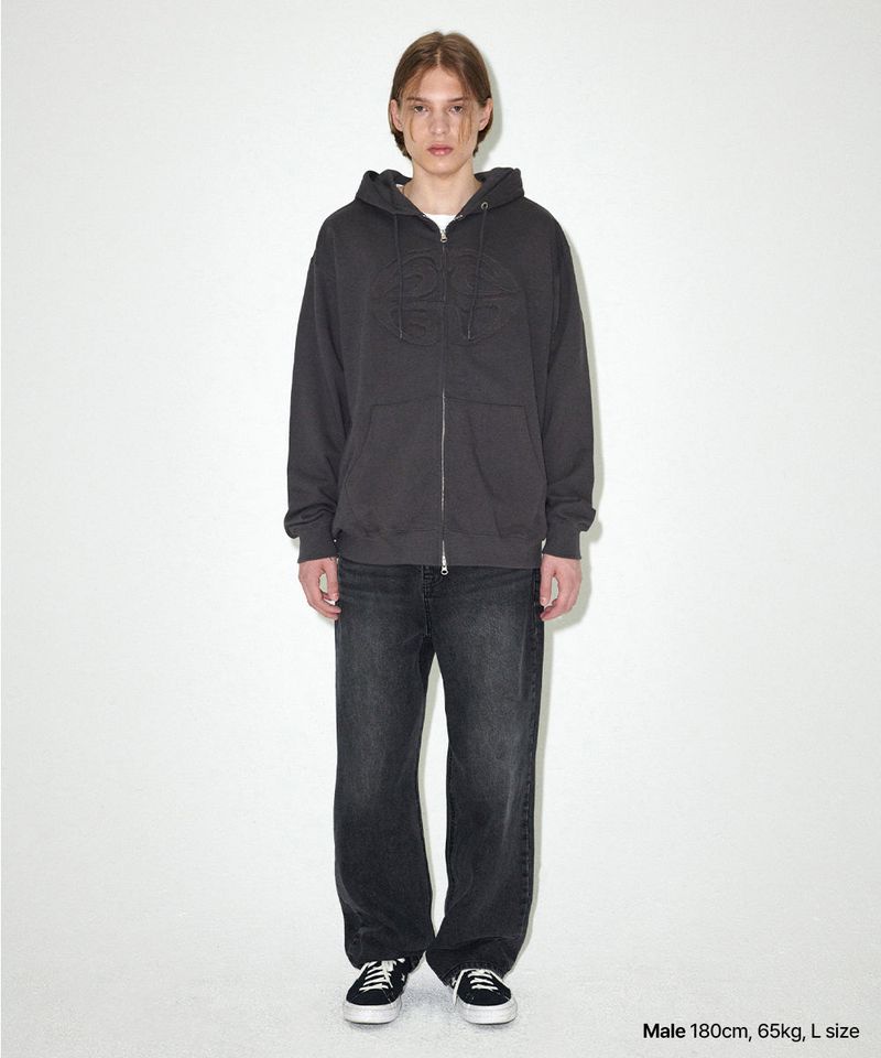 ECLIPSE RAW CUT ZIP UP HOODIE