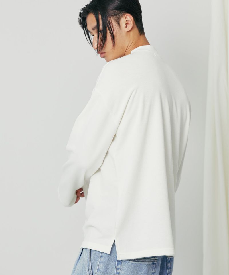 half neck essential long sleeve ivory