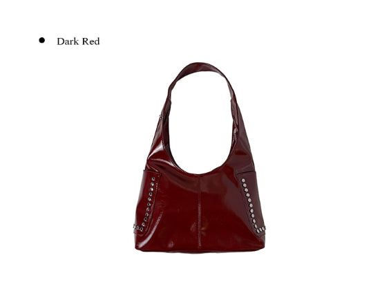 Lexi Studded Leather Bobu Shoulder Bag