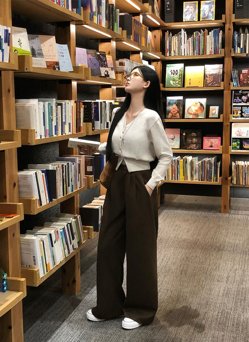[BELLIDE MADE] DOUBLE-SIDED FLEECE DOUBLE PINTACK WIDE PANTS