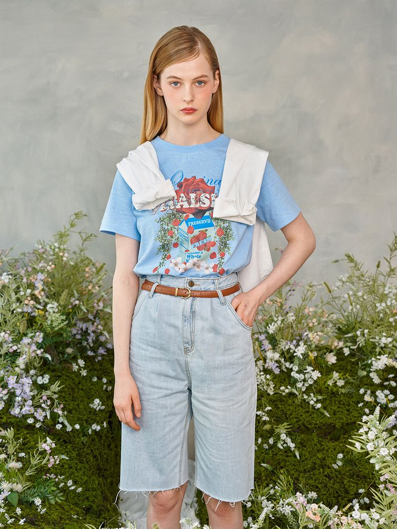 Rose Garden T-Shirt (Light Blue)