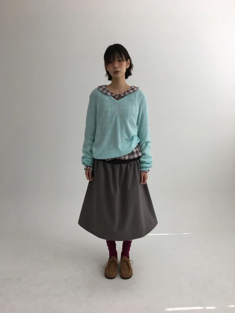 Ponsil V-neck knit (4color)