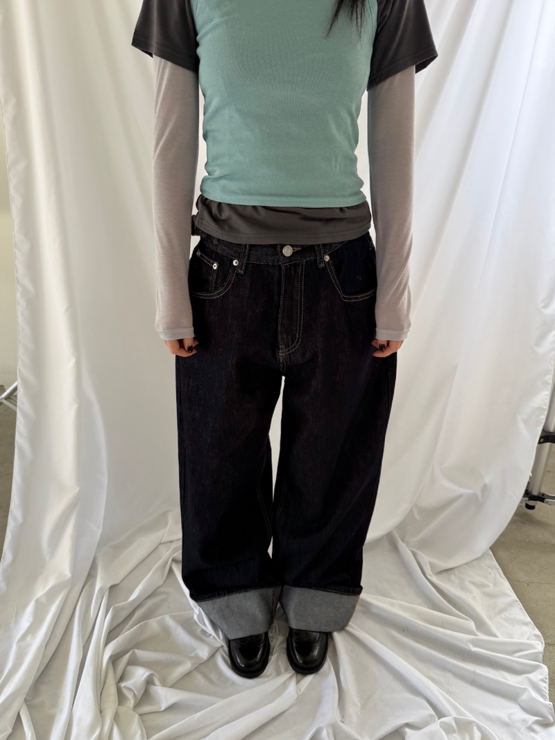 roll up non fade jeans