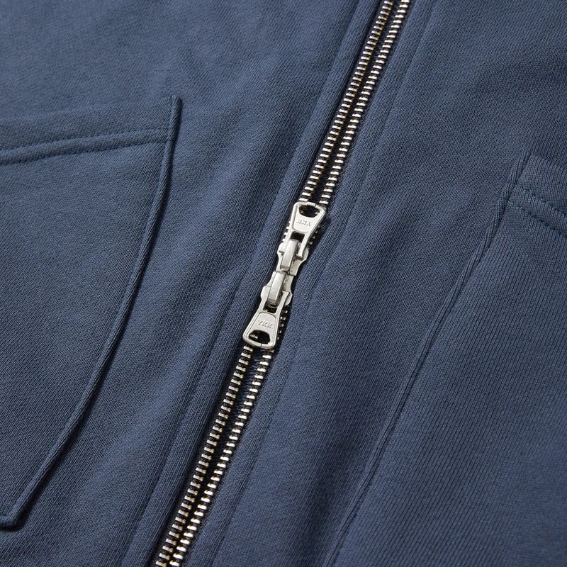 Sunburst hoodied zip-up / Smoke navy