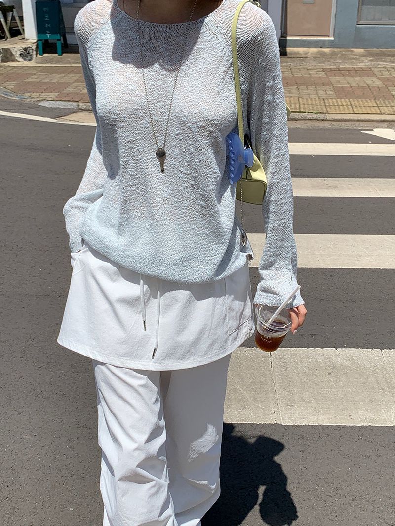 [MADE] Kaen Nylon Layered Skirt Banding Pants