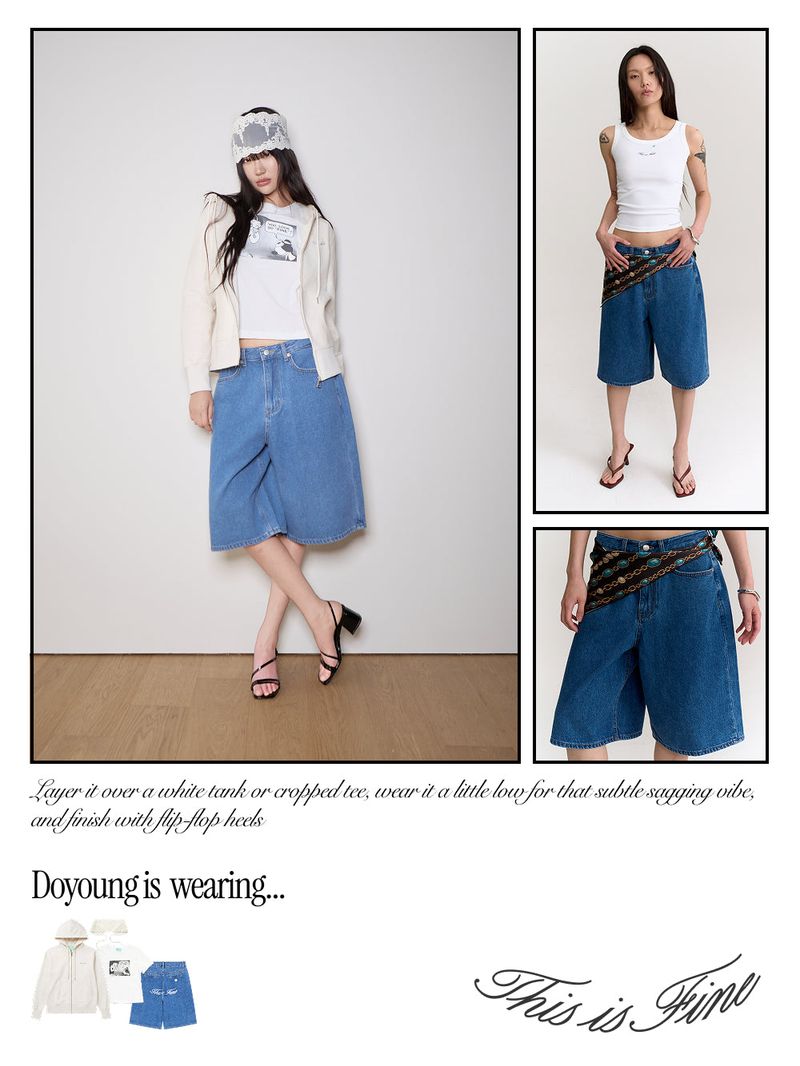 Denim Bermuda Shorts