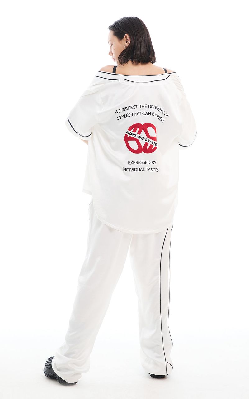 SATIN LINE PANTS_WHITE