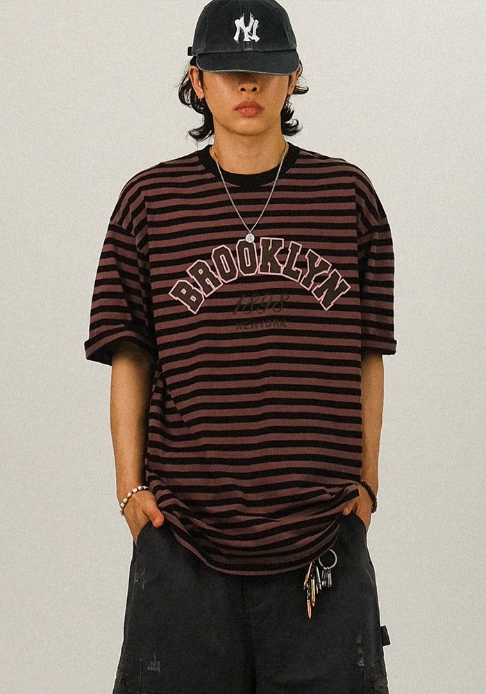 SEMIKAJI(セミカジ)の「SN Stripe Pigment 1/2 T(Tops)」