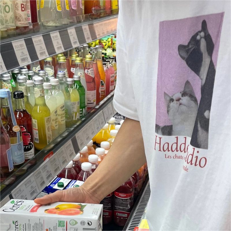 PINK CAT T-SHIRT