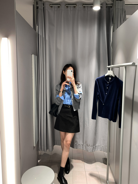 Lavigne Simple A-line Belted Mini Skirt
