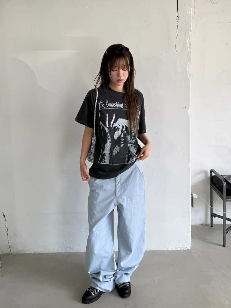 cotton wide chino pants