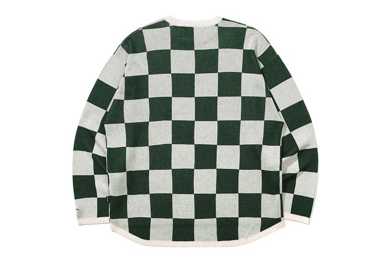CHECKER BOARD KNIT TOP_GREEN