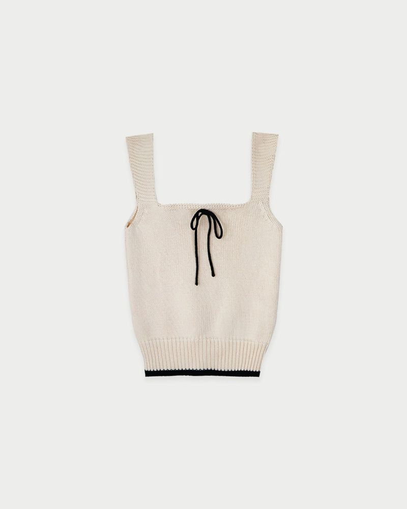 Morie sleeveless knit_cream