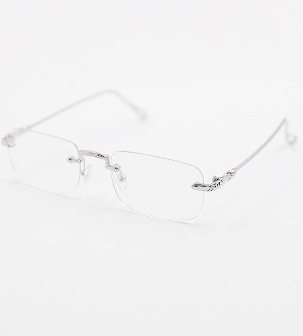 No.0834 geekchic silver glasses