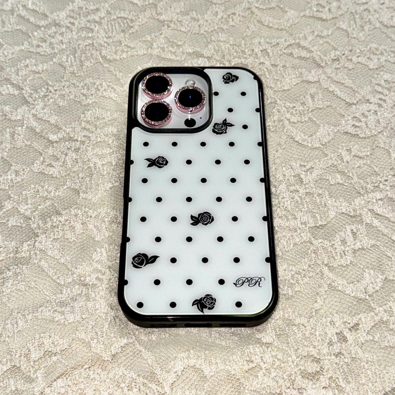 [MADE] Rose . dot Glass Bumper I-case