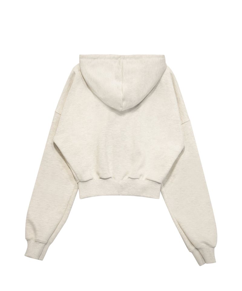 CONTRAST PATCH ZIP-UP OATMEAL