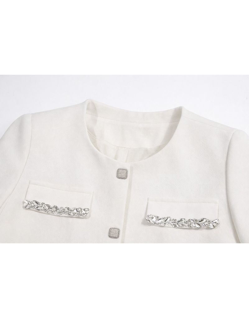 Spiral Classic Beaded Point Jacket White