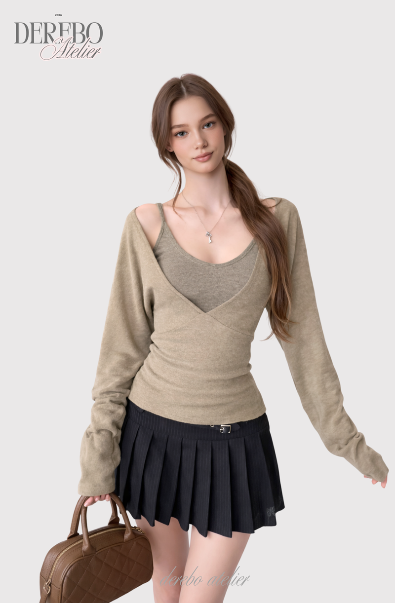 Renea Pink Layered Two-Piece Knitwear