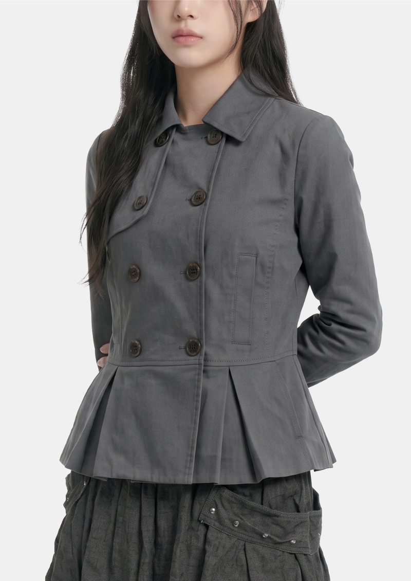 Hina Double Short Trench Coat