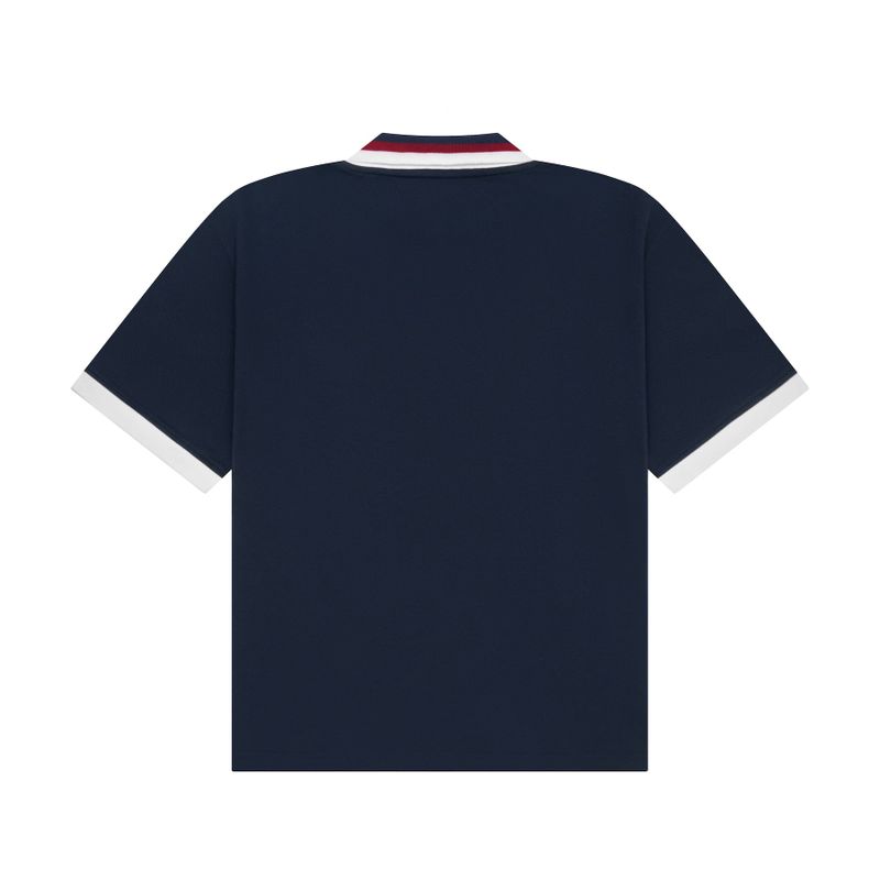 DVRK PRIVÉ BUTTONLESS LINED POLO - MIDNIGHT BLUE