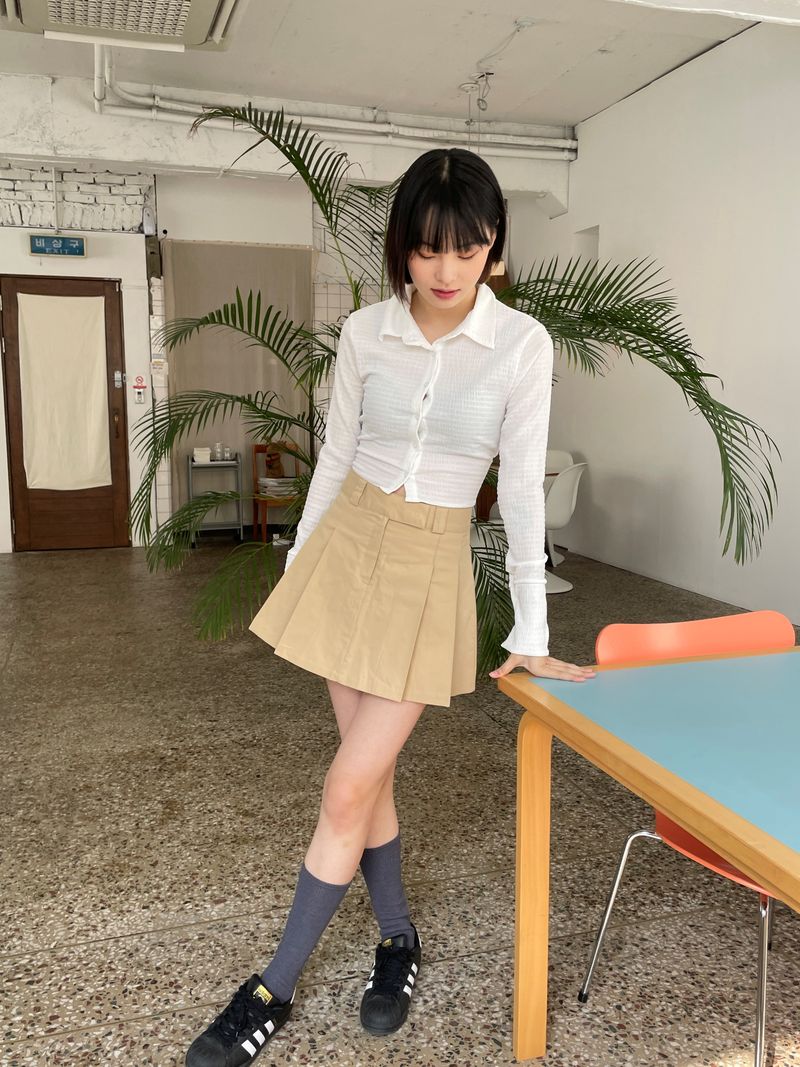 Fairy cuffs crop shirt
