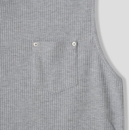 Rivet Pocket Ribbed Sleeveless