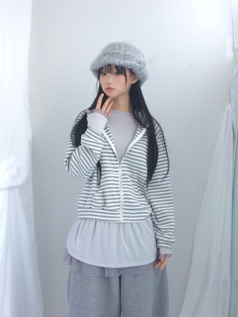 chiffon ruffle line dress