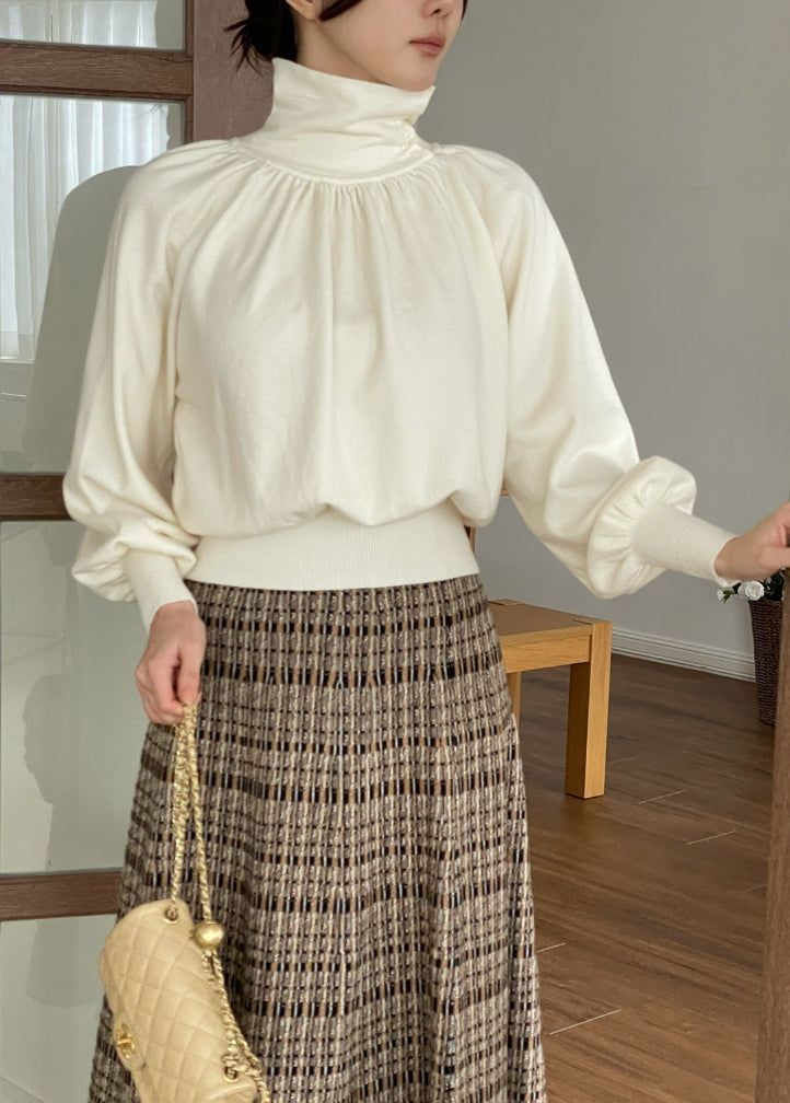 Colb Puff Shirring Button Polar Knit