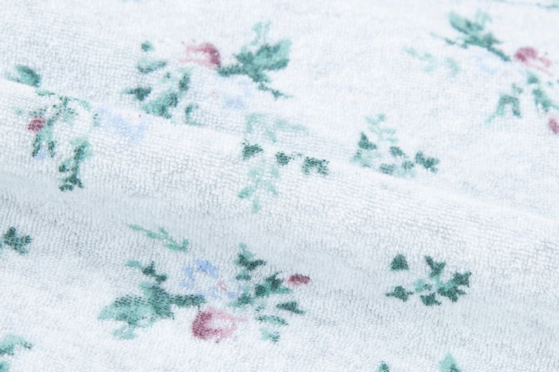 floral terry pants grey