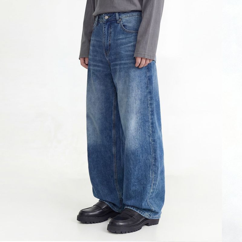 NTET(エヌティーイーティー)の「Basic washing denim pants (blue)(Pants)」