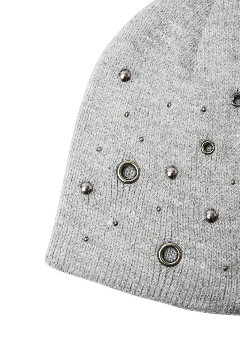 eyelet beanie (grey)