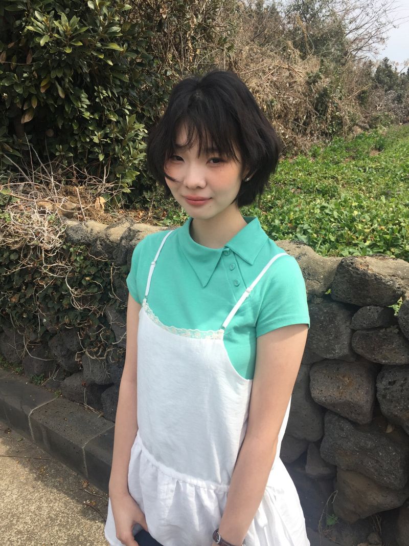 ドリアンカラーボタンTシャツ (4color)