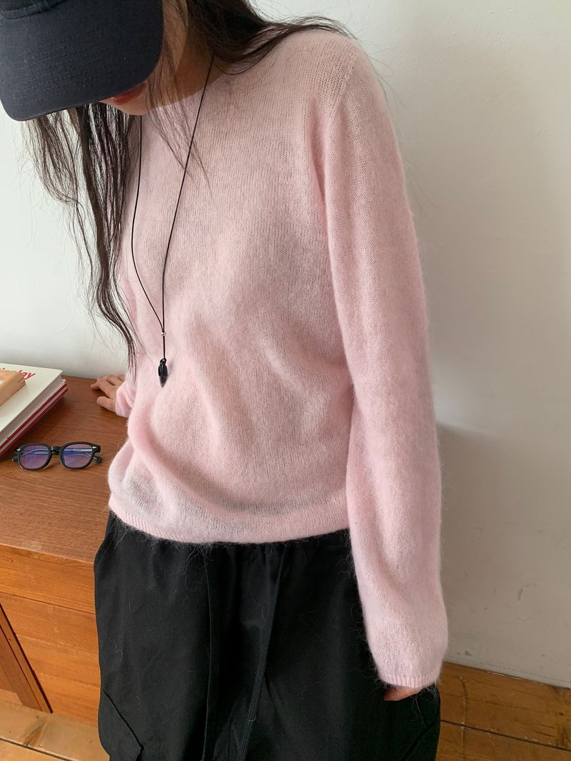 MOHAIR WHOLEGARMENT KNIT (3C)