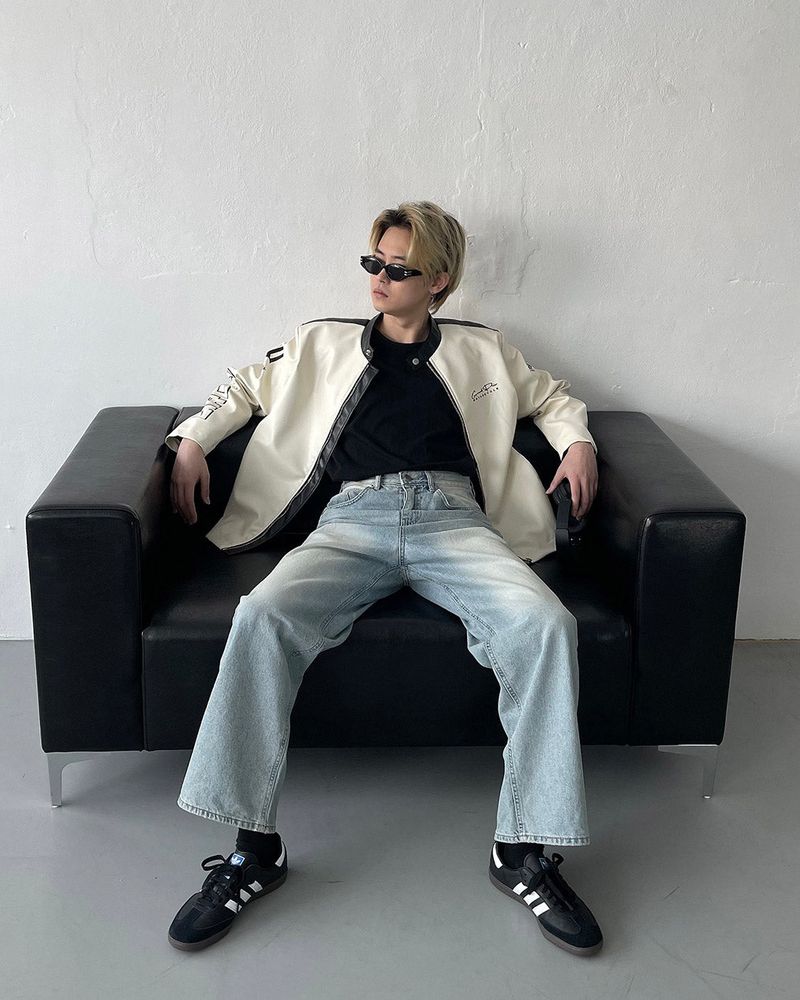 90's Bike Leather Jacket (2 colors)