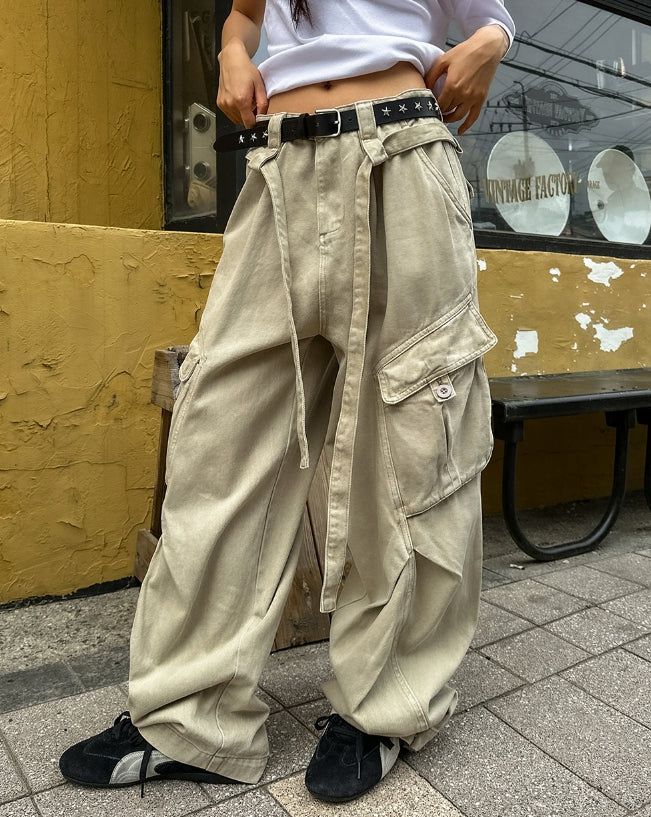 Summer Belted New Cargo Pants