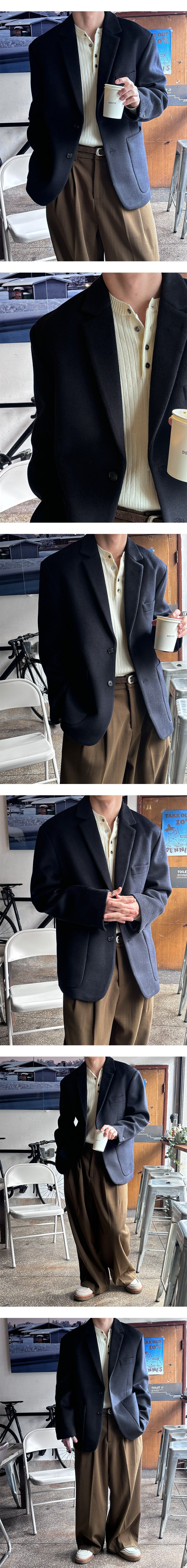 [Wool 80] Wool overfit blazer(3color)